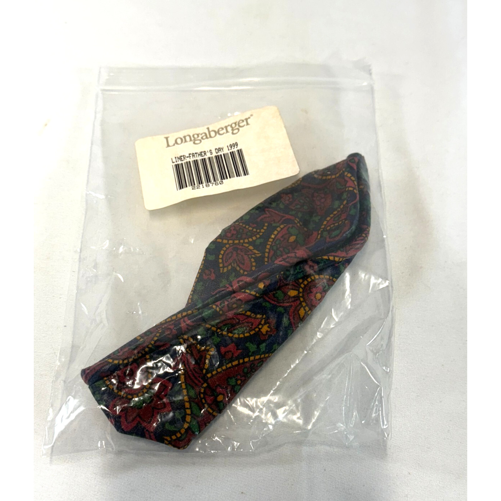 1999 Longaberger Father's Day Paisley Print Fabric Liner 2218760