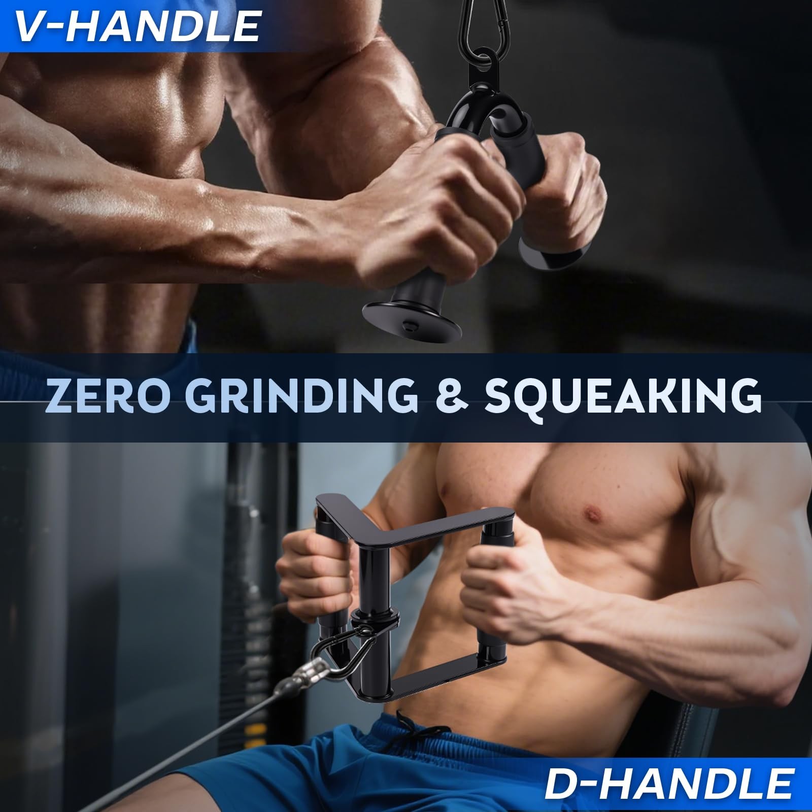 10-in-1 Cable Machine Attachments Set, LAT Pulldown Attachments Cable Accesso...
