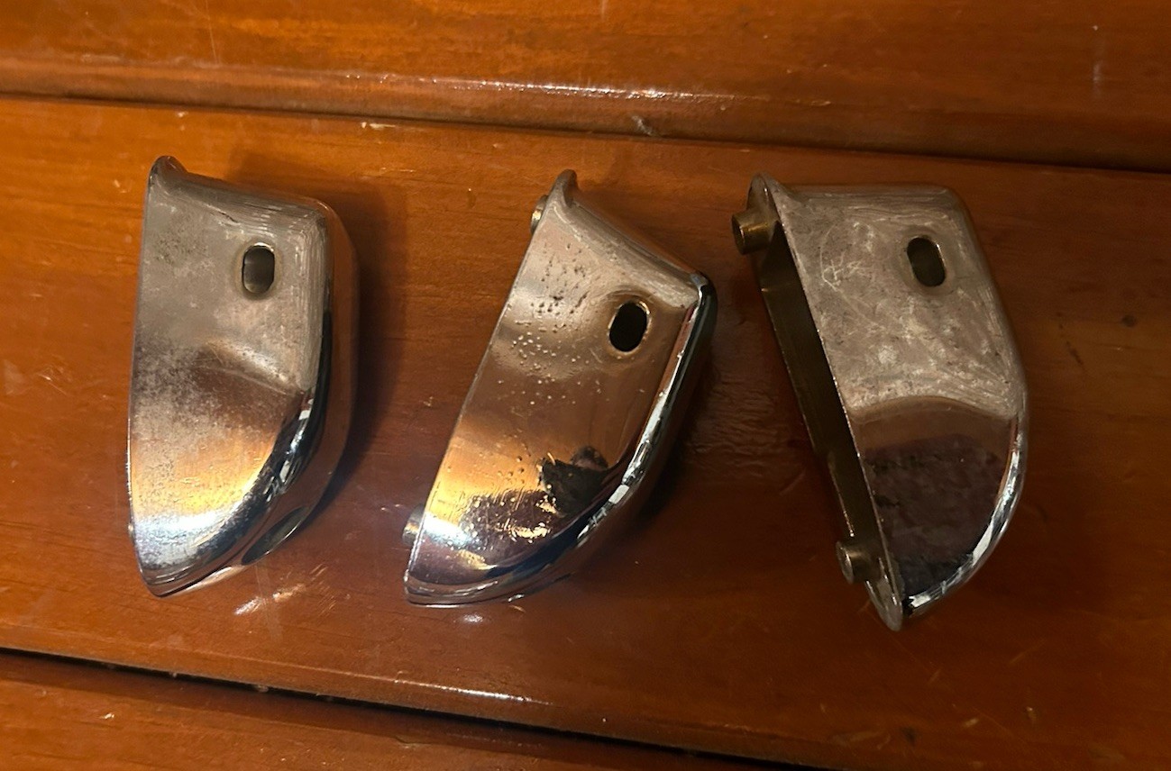 Lot Of 3 Vintage Slingerland Floor Tom Leg Mount Casings 1950s 60s