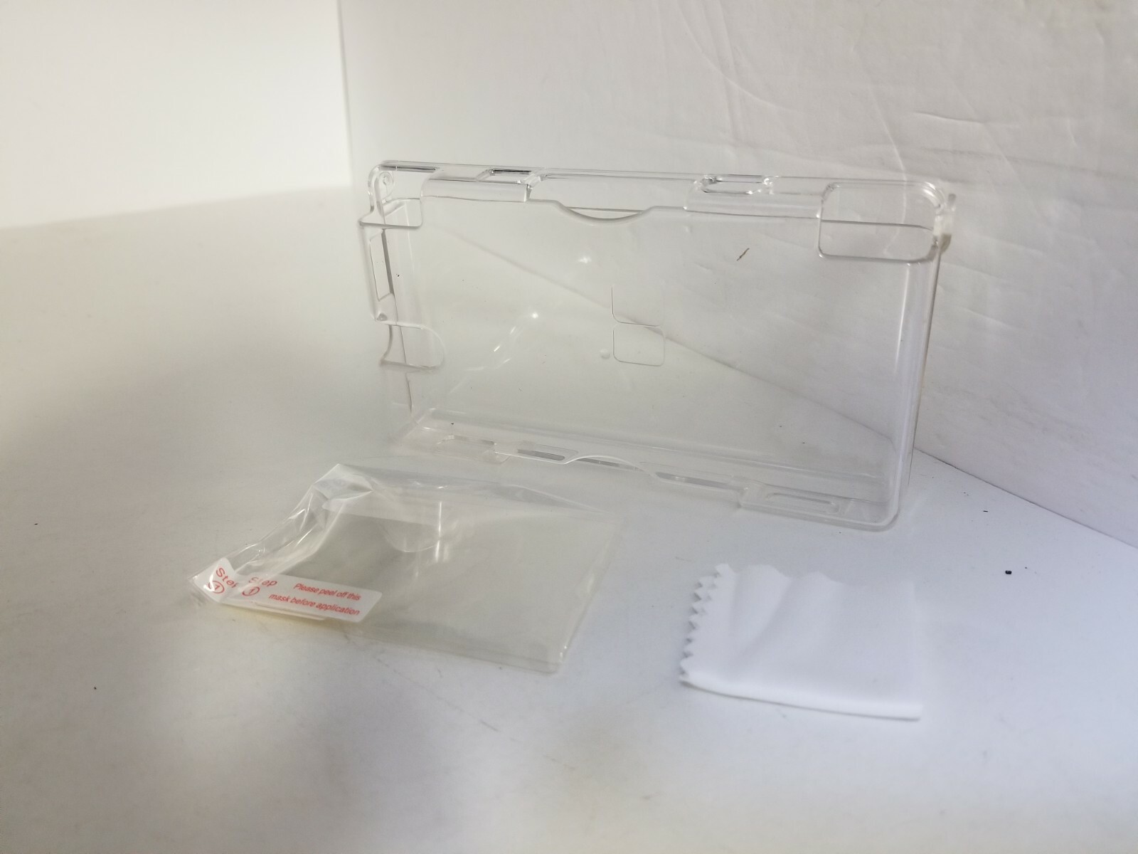 NEW Transparent Clear Full Housing Case Shell DS LITE W/Screen Protectors