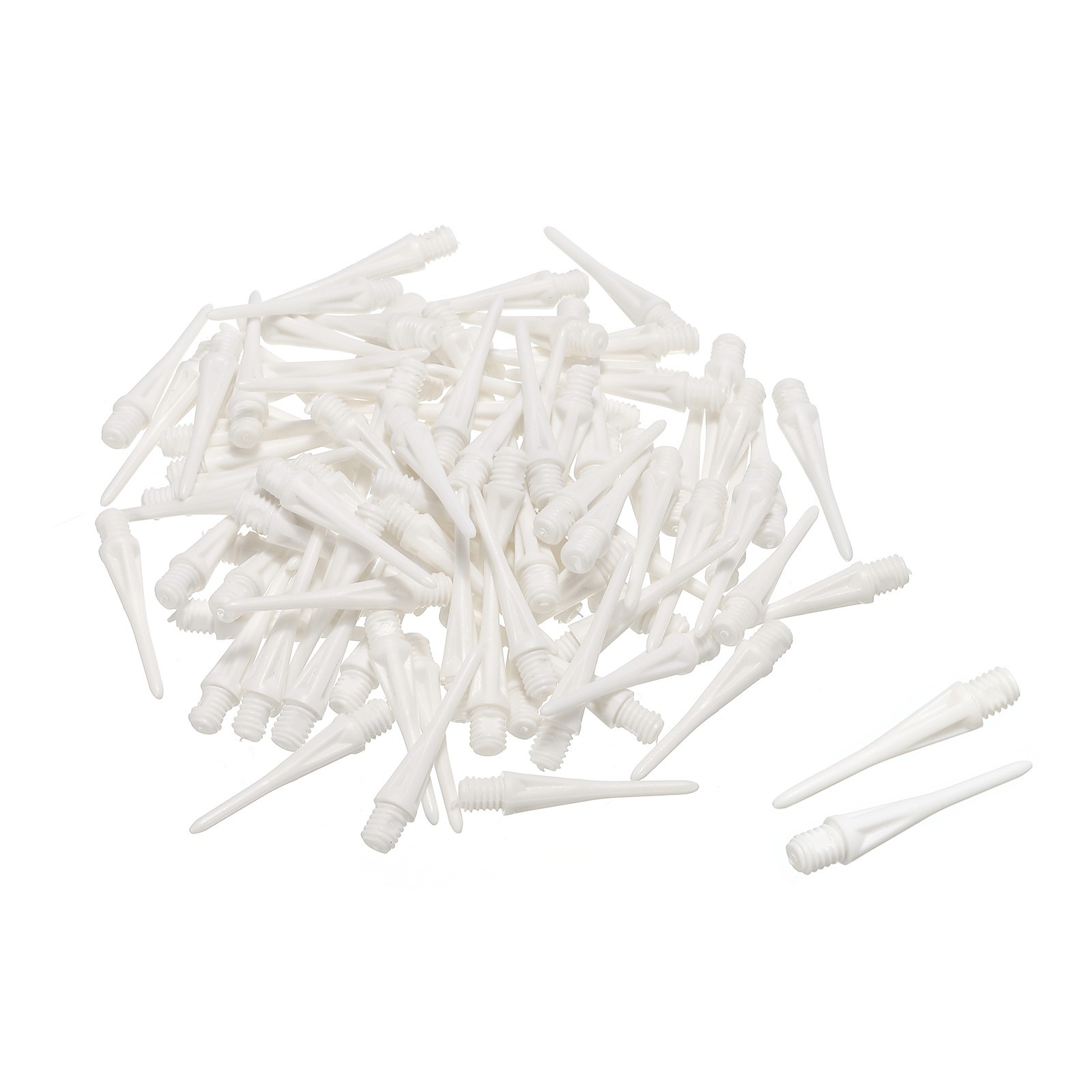 50Pcs Plastic Dart Tips,Game 2BA Thread Soft Darts Tips White