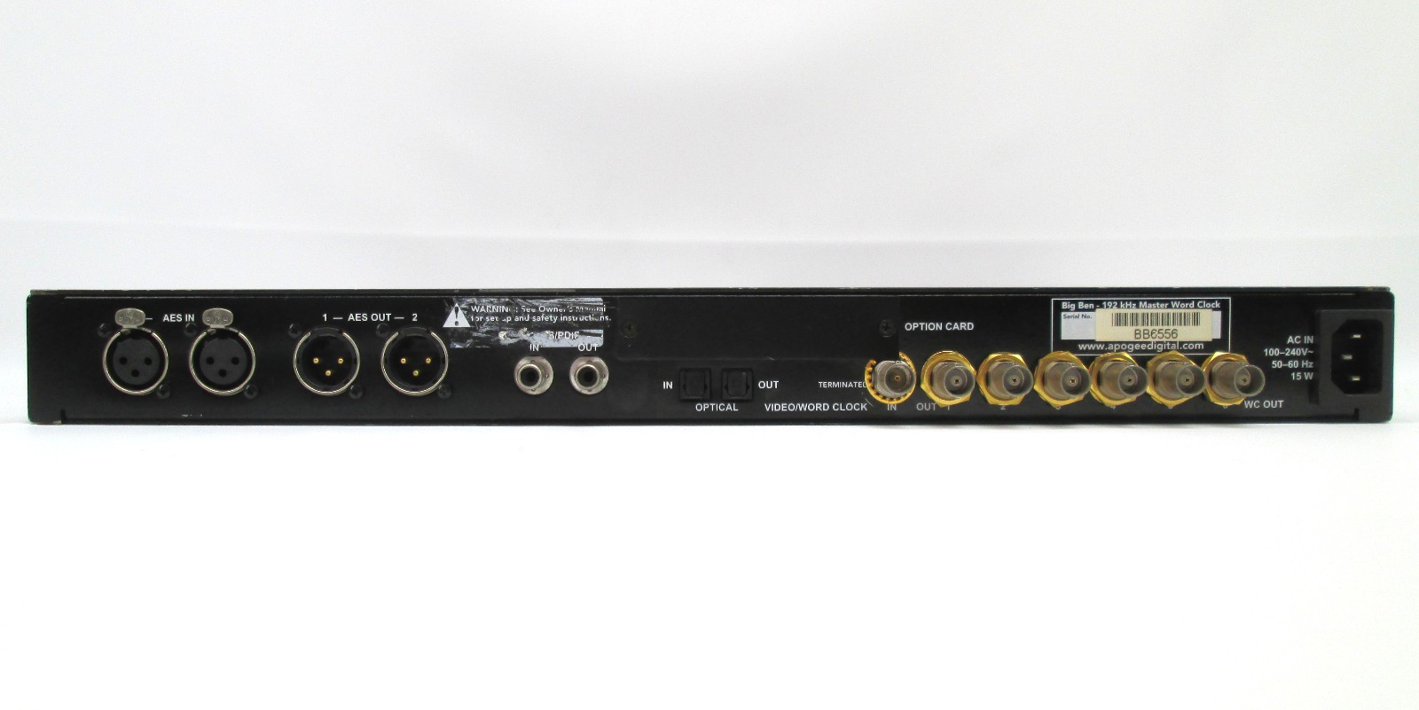 Rack Mount Apogee Big Ben 192kHz Digital Master Word Clock
