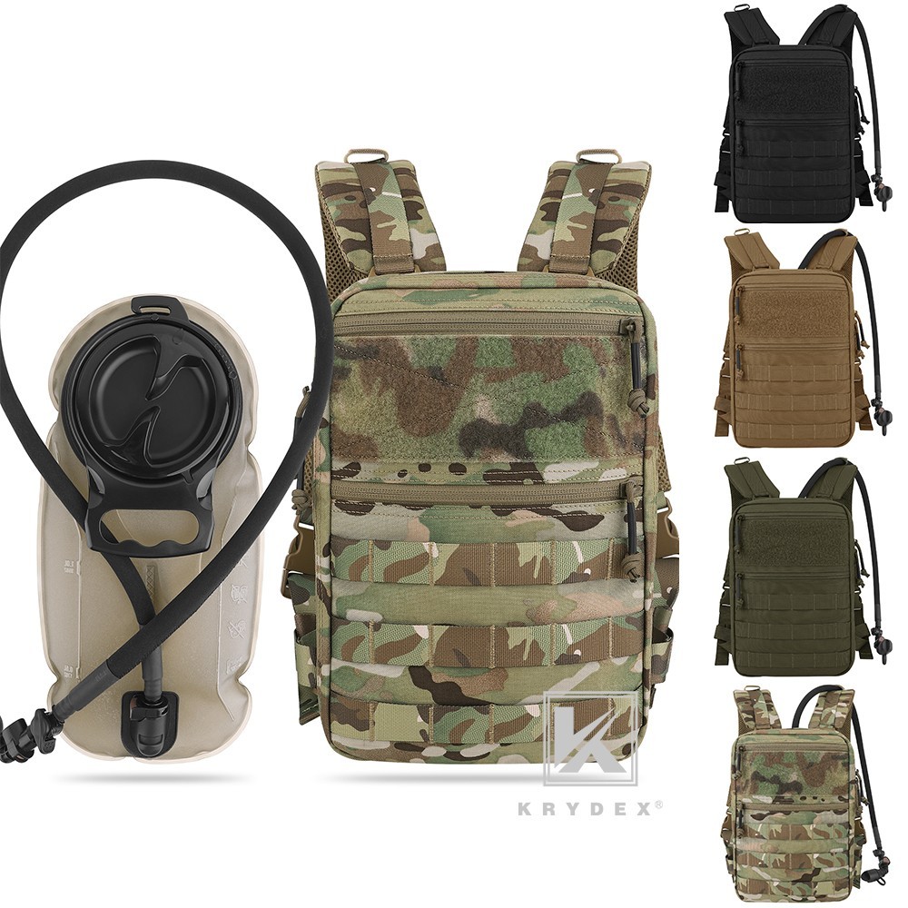 Krydex Tactical Hydration Pack 1.5L Water Bladder Carrier MOLLE Hydro Backpack