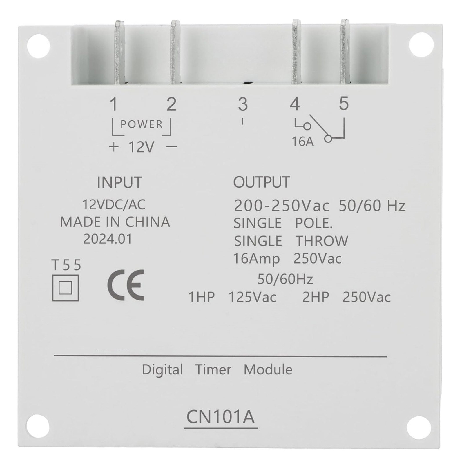 DC 12V Digital LCD Programmable Timer For Relay Switch 16A 1Min-168H Range