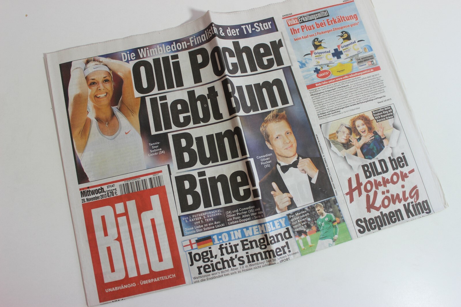 BILDzeitung 20/11/2013 November 20/11/2013 Special Occasion Gift