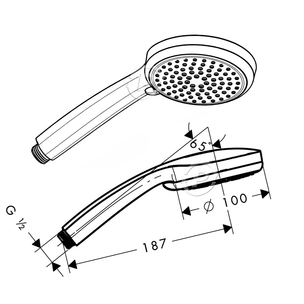 Chrome Finished 4 Spray Modes Handheld Hand Shower Head For Hansgrohe Handshower