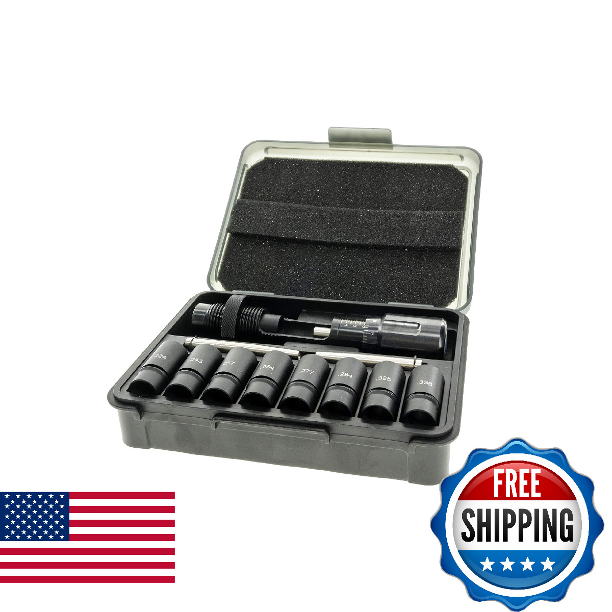 Frankford Arsenal Universal Bullet Seating Die .224-.338 Caliber w/ Micrometer