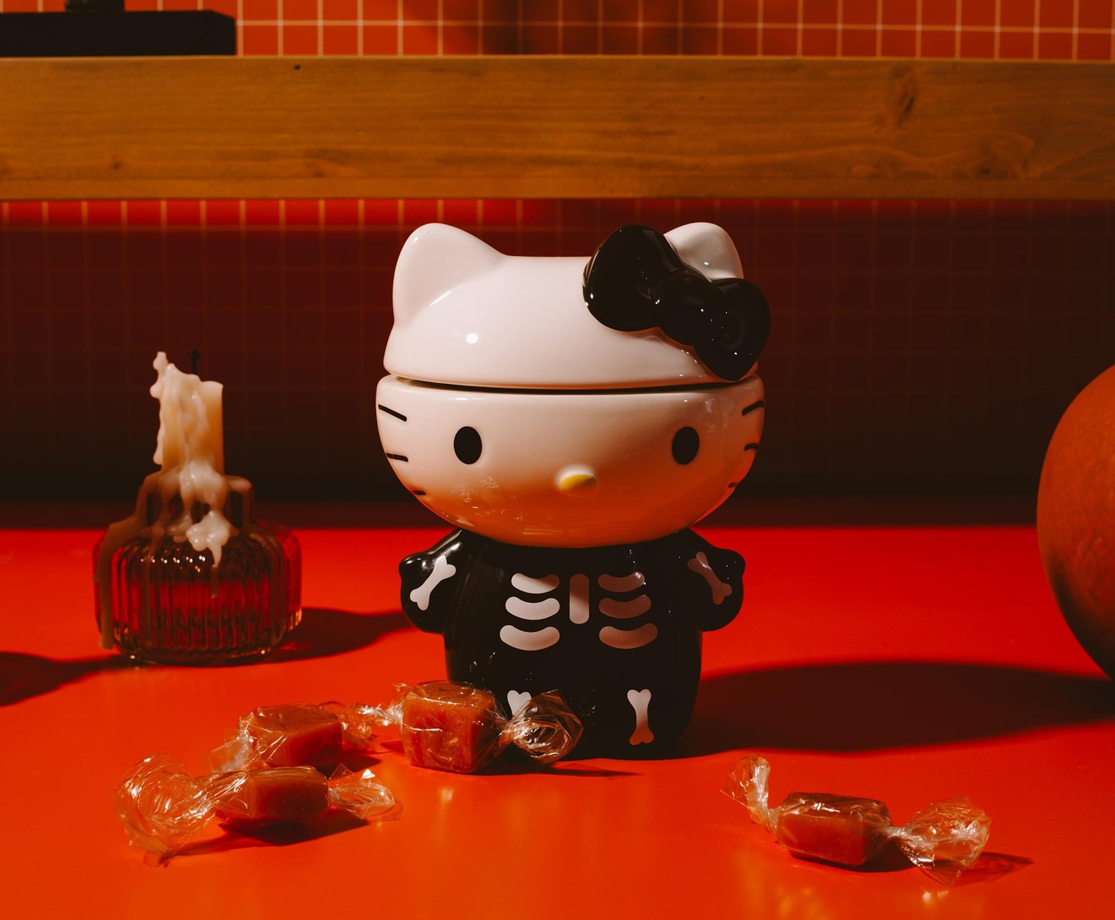 Sanrio Hello Kitty Skeleton 6-Inch Ceramic Snack Jar