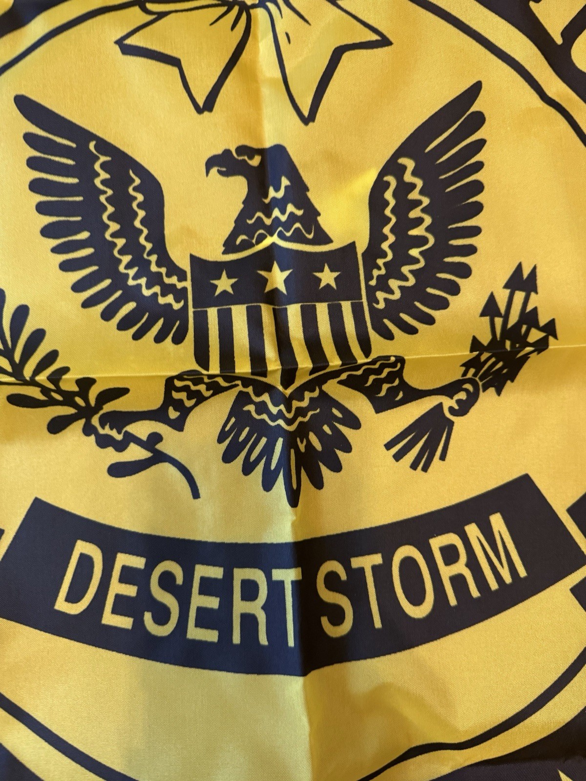 Vintage Operation Desert Storm “Support Our Troops” Eagle Flag 56”x36”