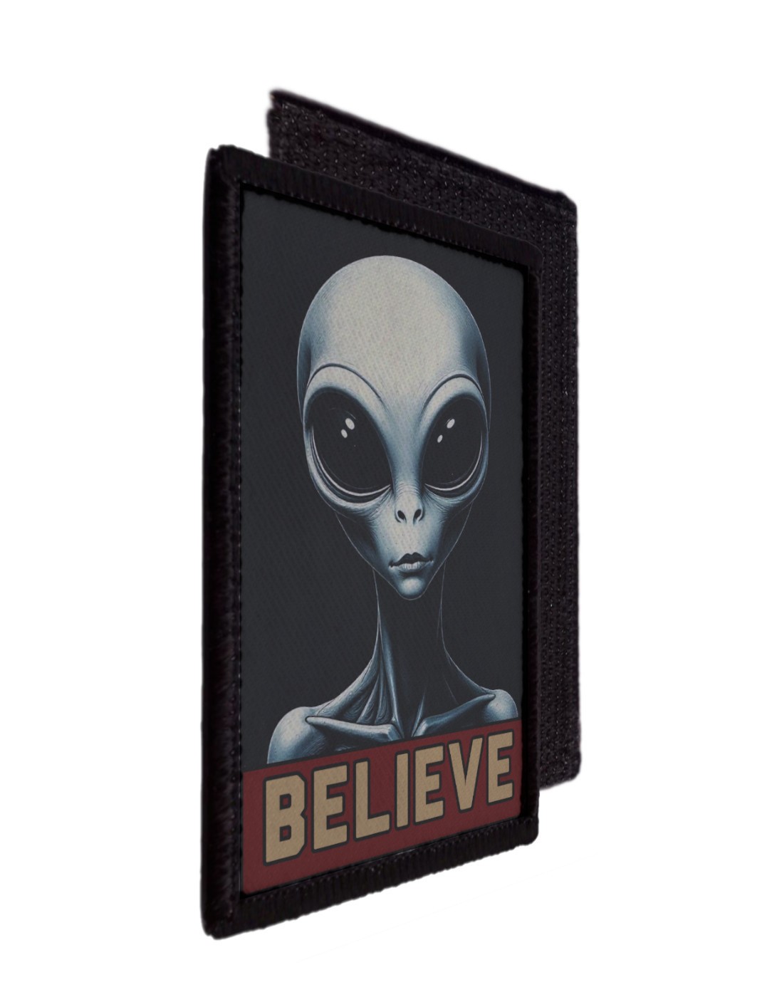 I want to Believe UFO Grey Alien Area 51 Patch Morale Hook [sub]