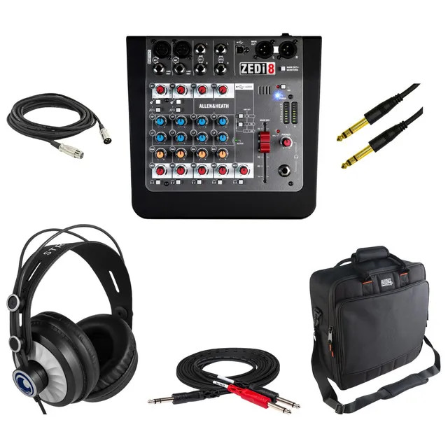 Allen and Heath AH-ZEDi8 with Gator G-MIXERBAG-1515 and Accessories