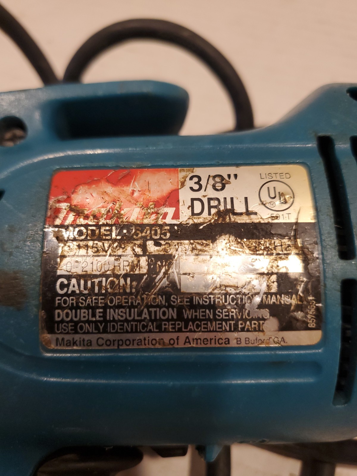 Makita Drill 3/8” Model 6405 Corded Electric - Excellent working condition!