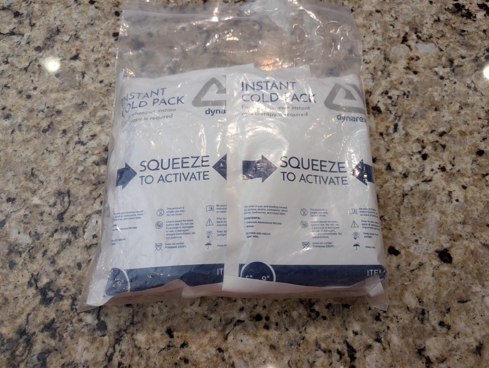 Dynarex 3 Pack Cold Pack 5" x 9" Single Use Item 4512