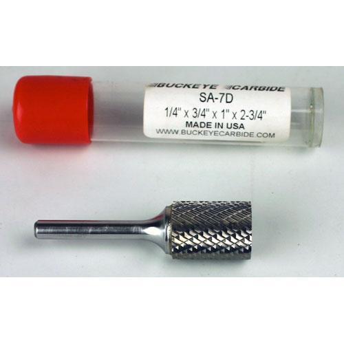 Carbide Burr (SA-7D) Cylindrical - Double Cut - 1/4 x 3/4 x 1 x 2 3/4