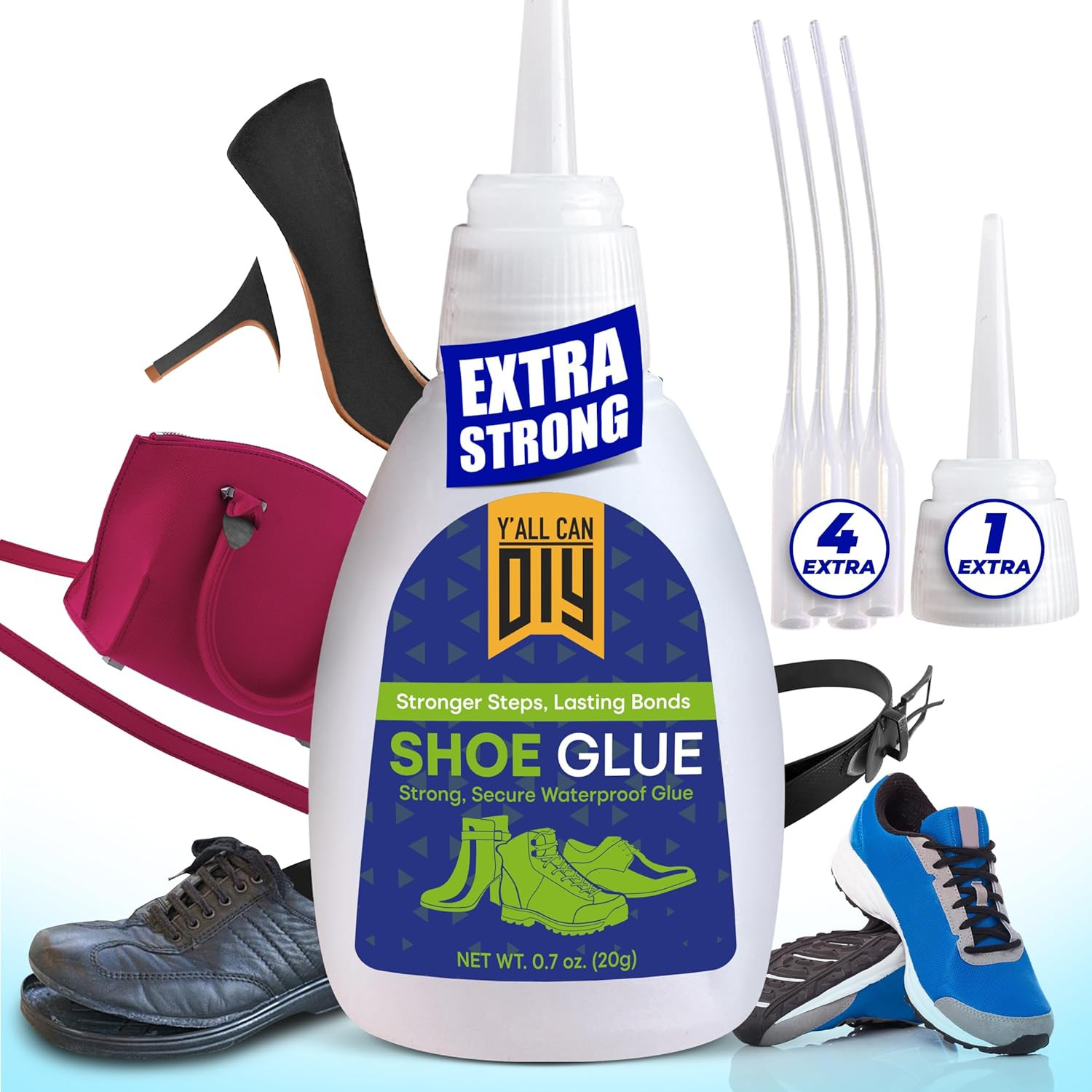 Y’Allcandiy Super Glue for Shoe. Heavy Duty Shoe Adhesive for Shoe Sole Repair a