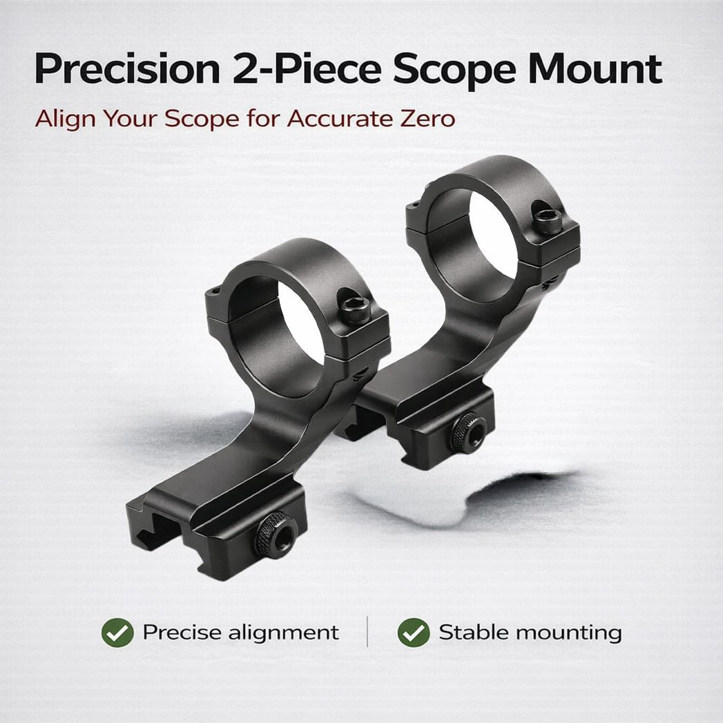 Offset Reversible 1 Inch Diameter Rifle Scope Rings 1" Scope Mount Offset Cantil