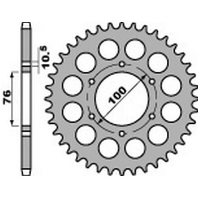28169 - Steel Gear Plate Crown 42 530 Compatible with Suzuki GSX-R 750W 750