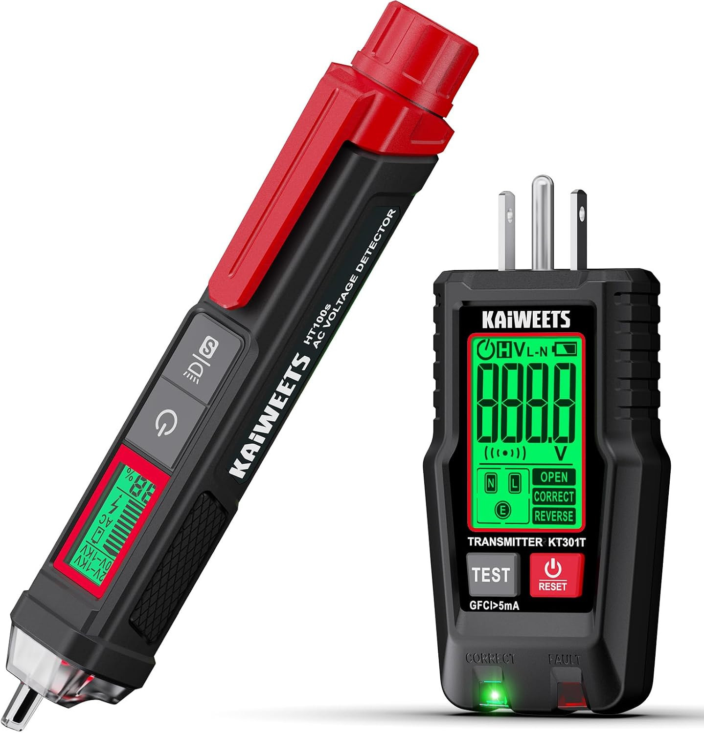 Electrical Test Kit, Non-Contact Voltage Tester and GFCI Outlet Tester with LCD