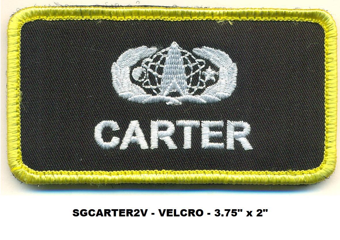 STARGATE CARTER VEL-KRO NAME PATCH - SGCARTER2V