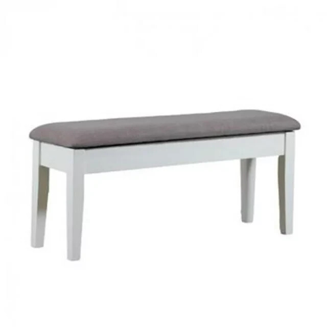 Powell Taupe Storage Bench 15D8153B, Wood w/Upholstery, 44"Wx14"Dx18"H, New S1