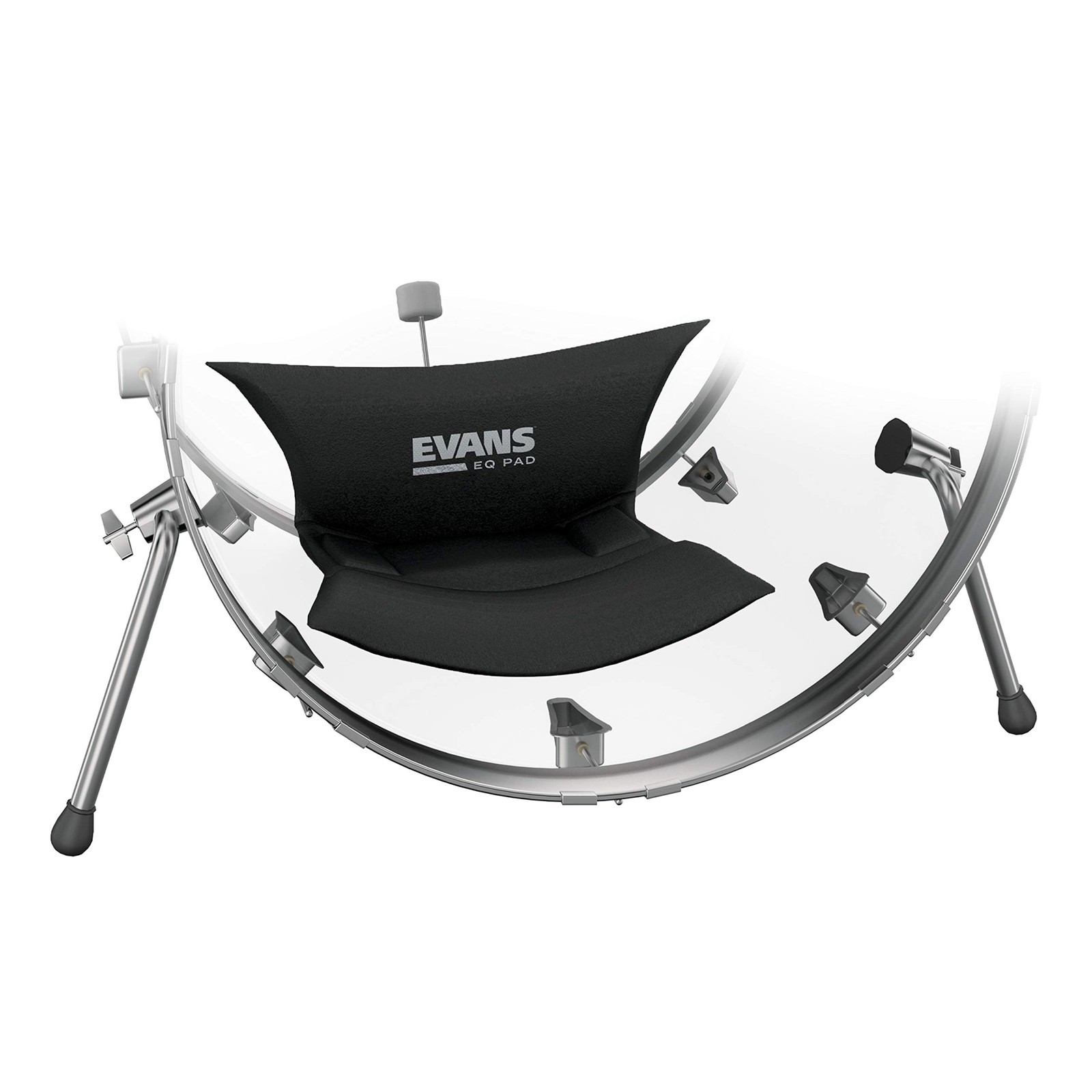 Evans EQ Pad Bass Drum Dampeners - Sound Dampening - Attaches black