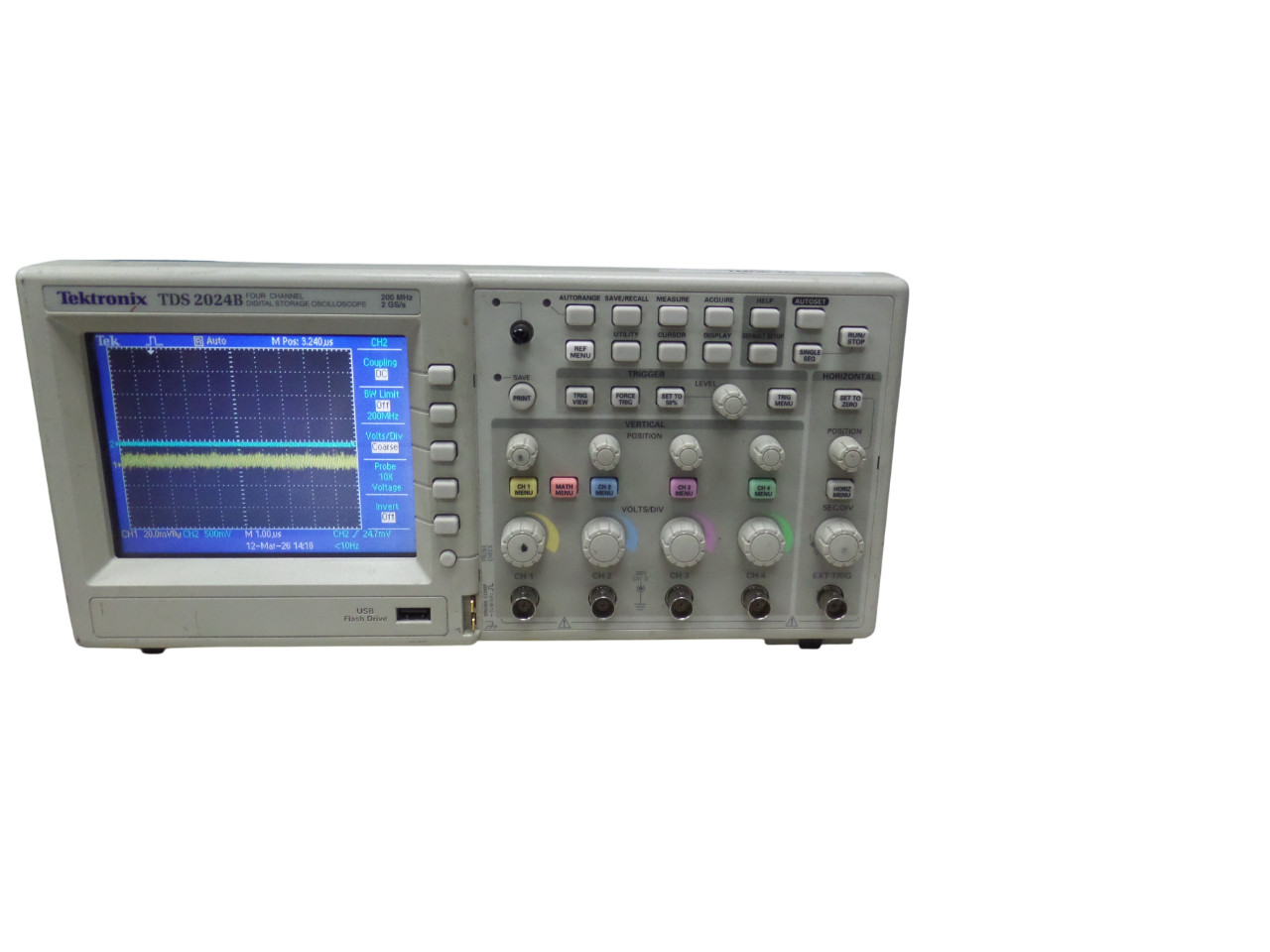 Tektronix TDS 2024B 4 Channel 200MHz Digital Oscilloscope  - Free Shipping