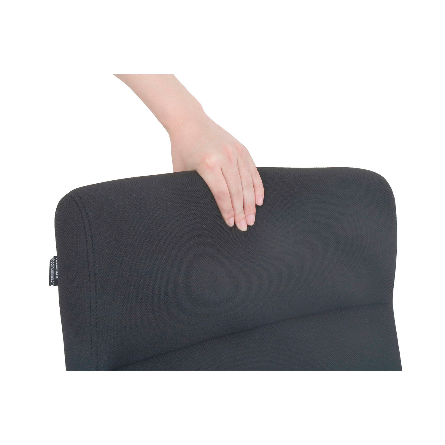 High Back Fabric Task Chair Black Fixed Arms High Back