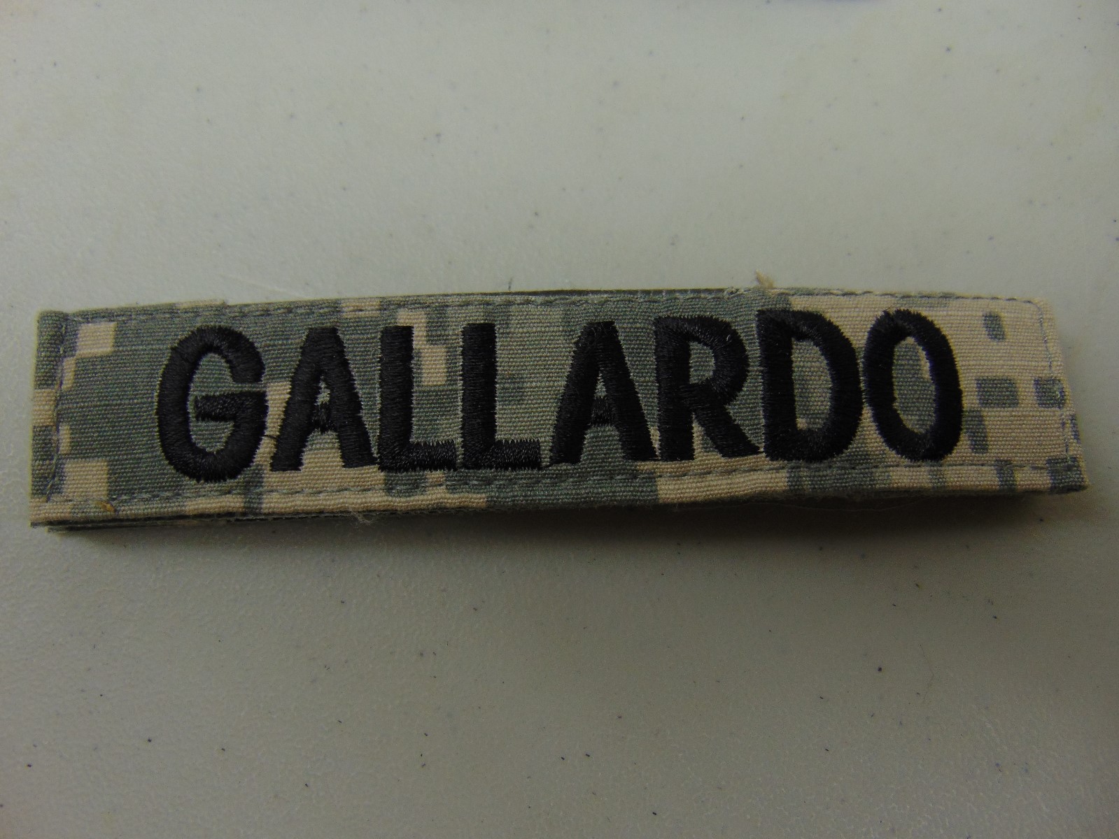 MILITARY US ARMY PATCH FOR ACUS DIGITAL HOOK BACK NAME TAPE WITH GALLARDO