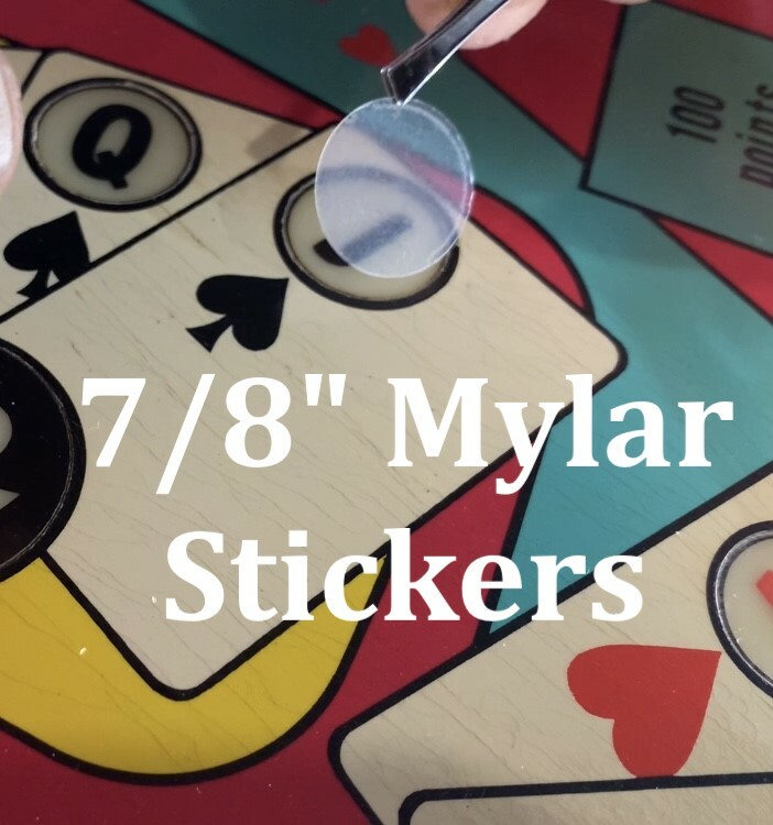7/8" Pinball Insert Leveling Mylar - Fix Cupped Sinking Inserts w Mylar Stickers