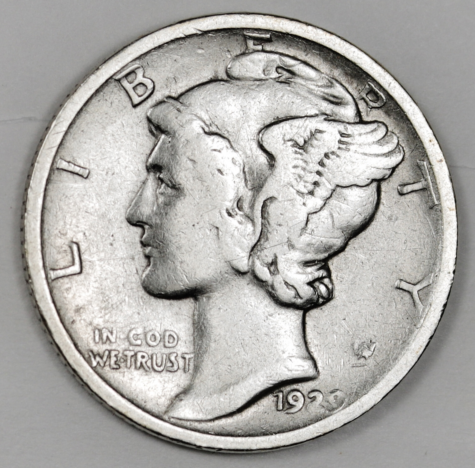 1929-d Mercury Dime.  Better Grade.  Inventory H.  167002