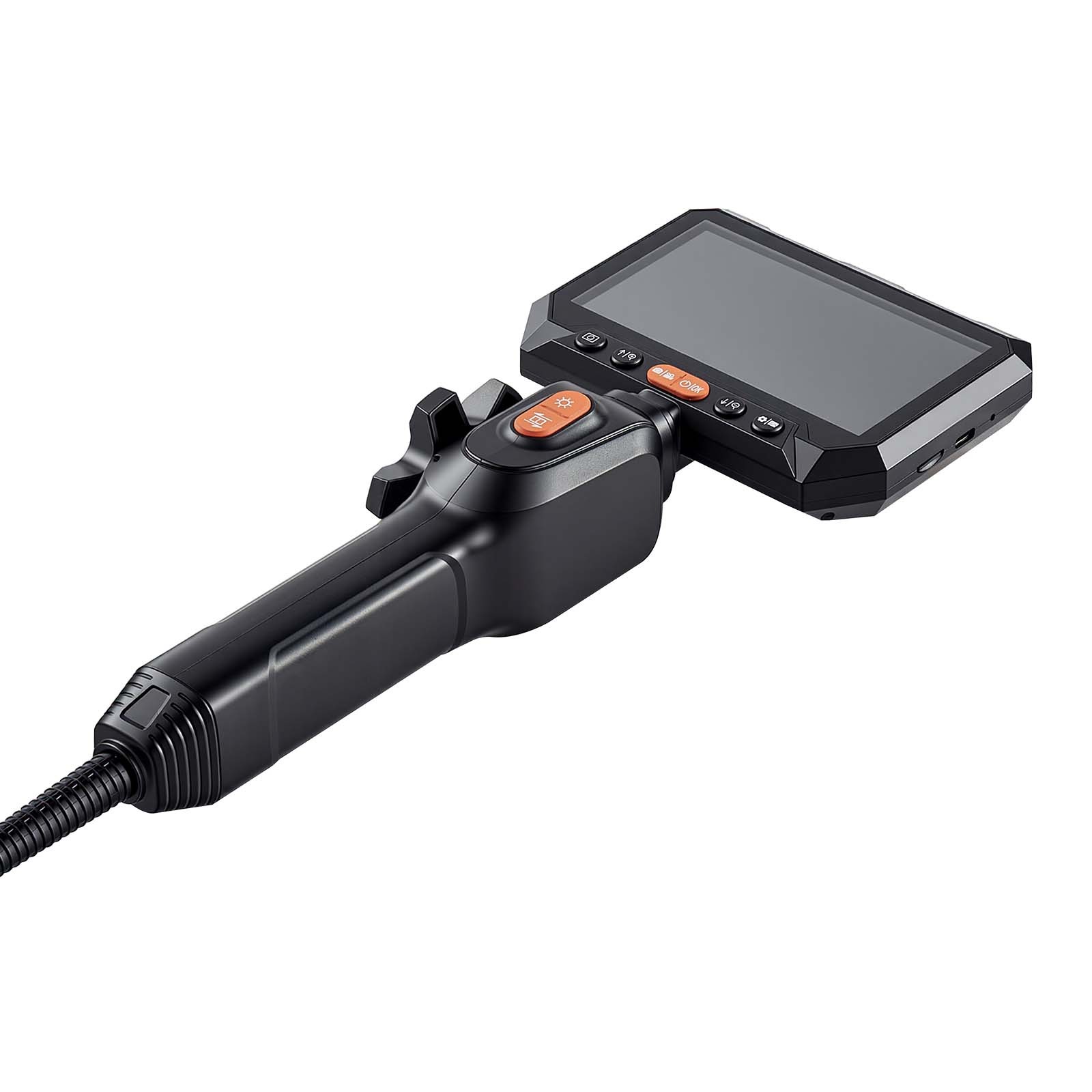 Uimoso Dual-Lens 2-Way Articulating Endoscope with 5" Split-Screen Display