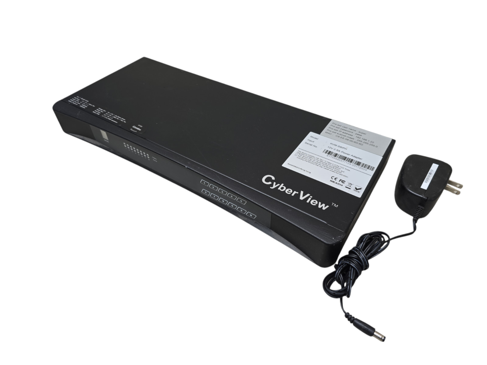 KVM-S8IPH 8 Port USB Hub KVM Over IP Switch Reach