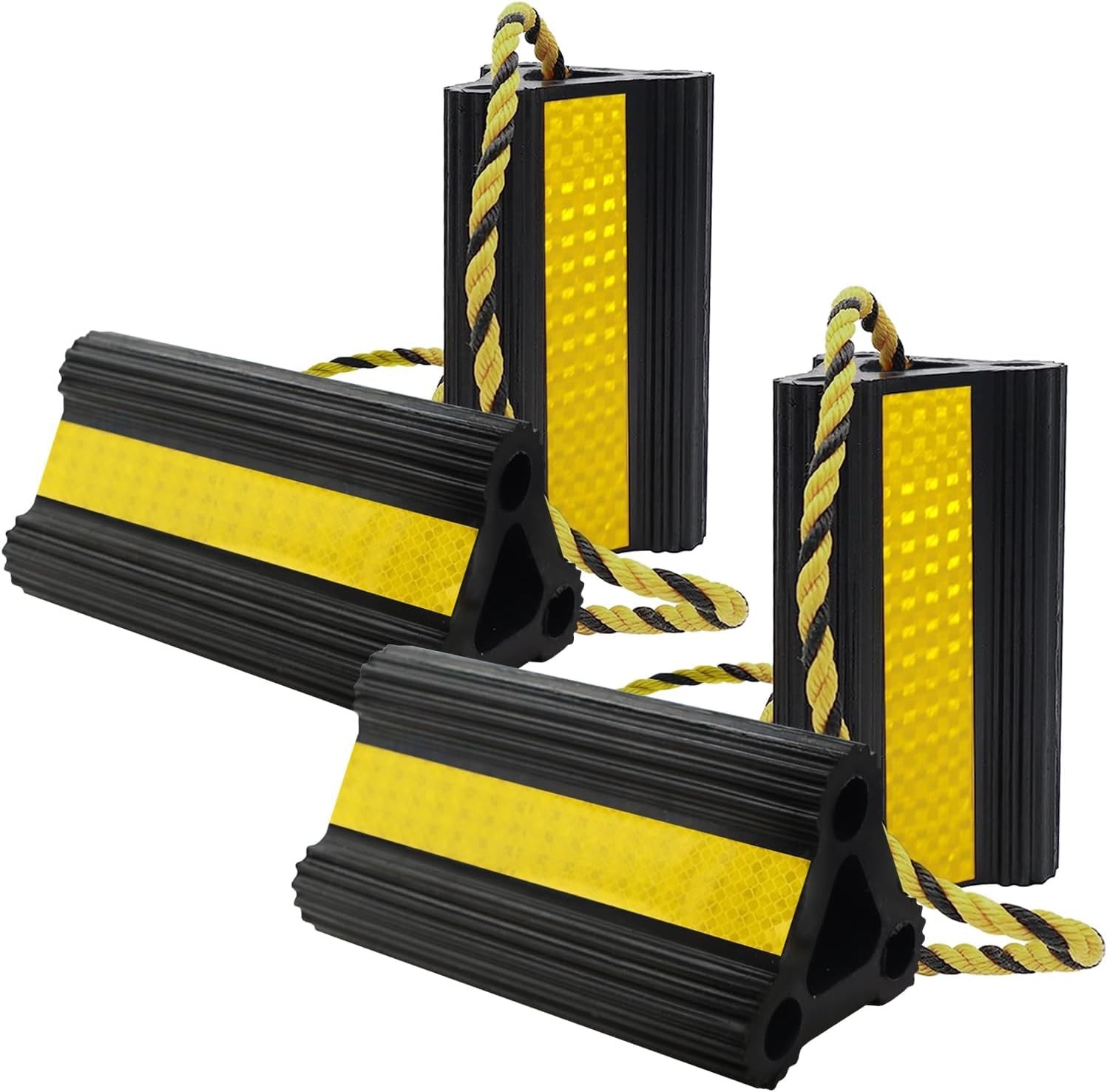 Wheel Chocks for RV Trailer Camper Trucks and Aircraft, Medium_B1_ 2pair4pack