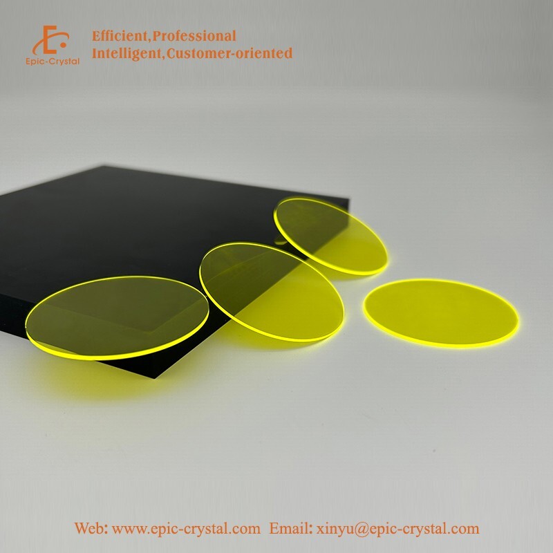 GAGG all side polished dia.6x1mm scintillation crystal