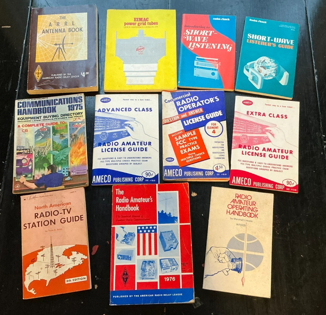 11 Amateur SW Radio HAM Books ~ Tubes Repair Short-Wave License Station Guide