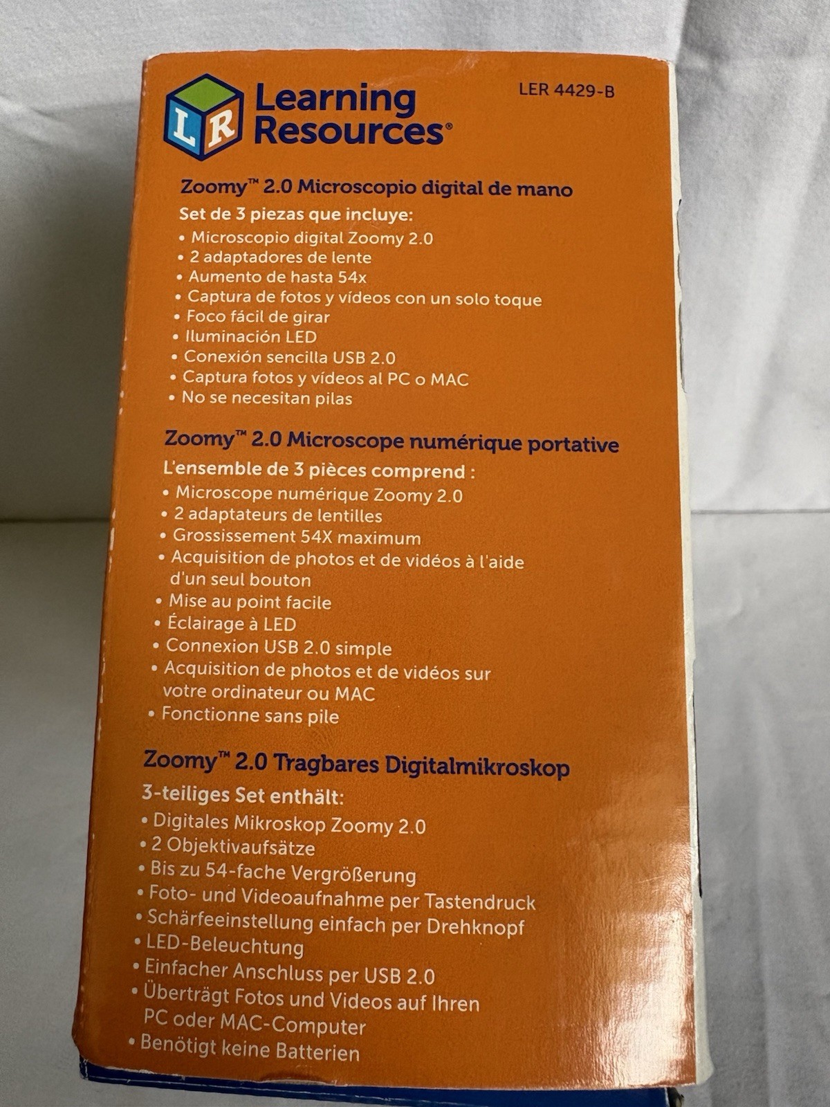 Learning Resource Zoomy 2.0 Handheld Digital Microscope TeachSTEM For Classroom