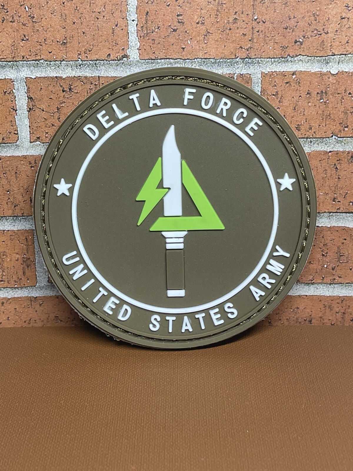 Tactical Morale Patch - PVC Delta Force Army Patch - Hook Loop Gun Patch