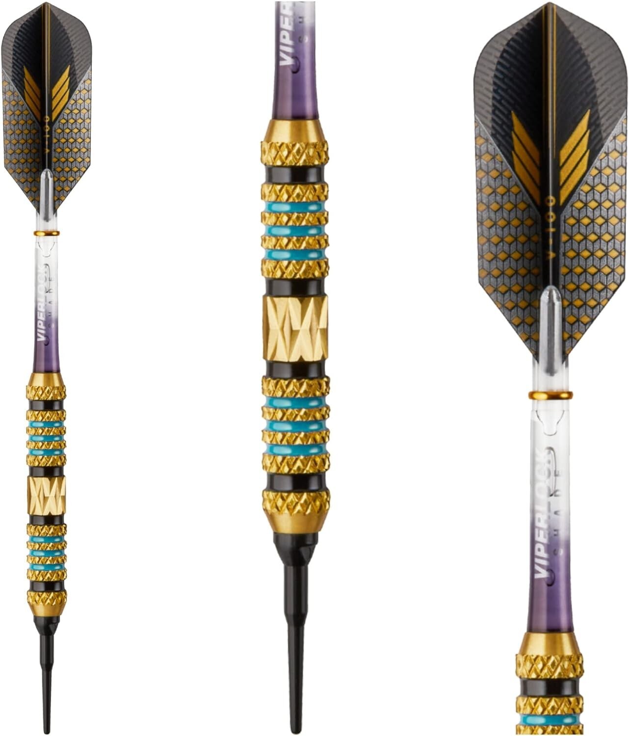 Viper Wizard Soft Tip Darts with Storage/Travel Case, Blue Rings, 18 Grams