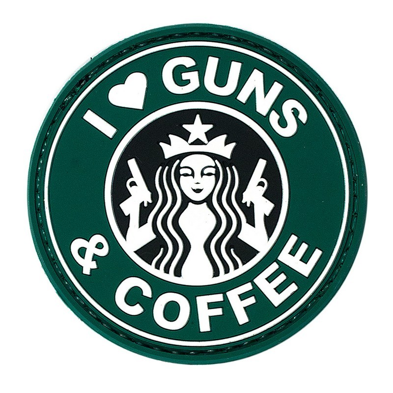 Voodoo Tactical 07-0915 Rubber "I Love Guns & Coffee" Patch