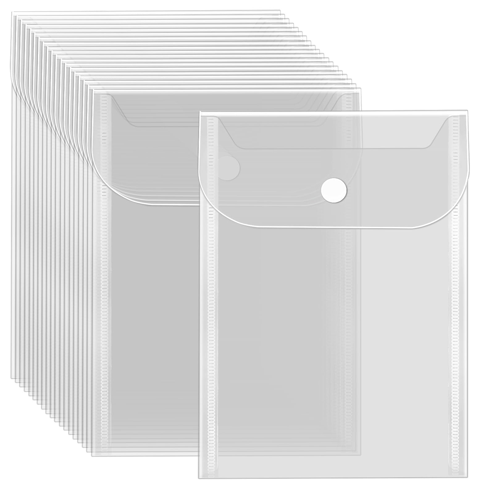 20 Pack Stamp and Die Storage Pockets, Reusable Small Plastic Envelopes Waterpro