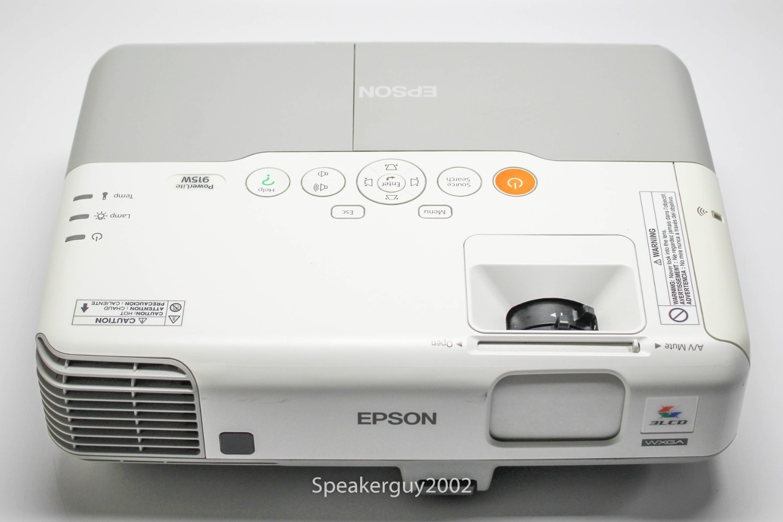 Epson PowerLite 915W Projector / H388A / 0194 -- CC