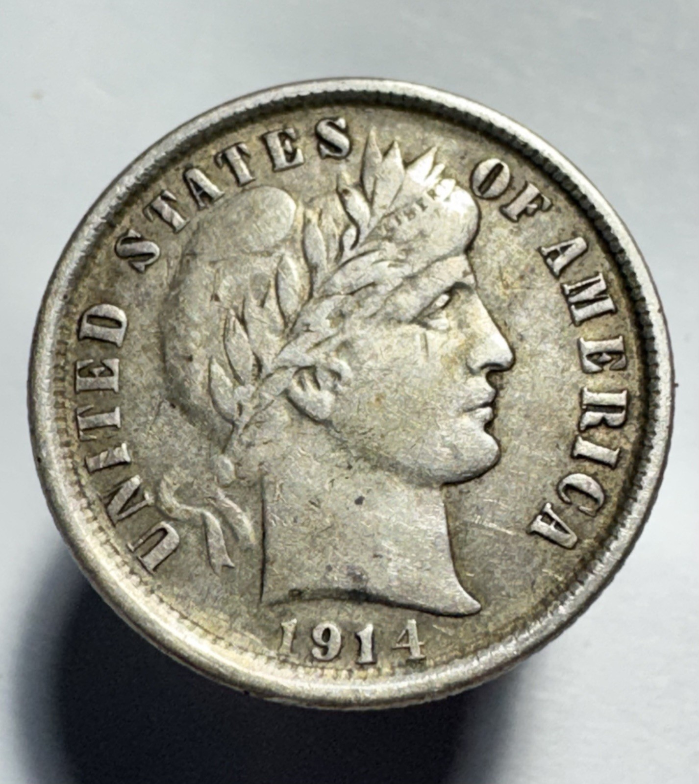 1914-P Barber Silver Dime -1360