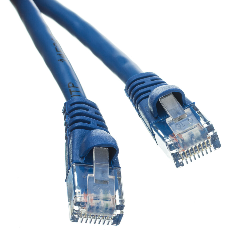 Snagless 25 Foot Cat5e Blue Network Ethernet Patch Cable