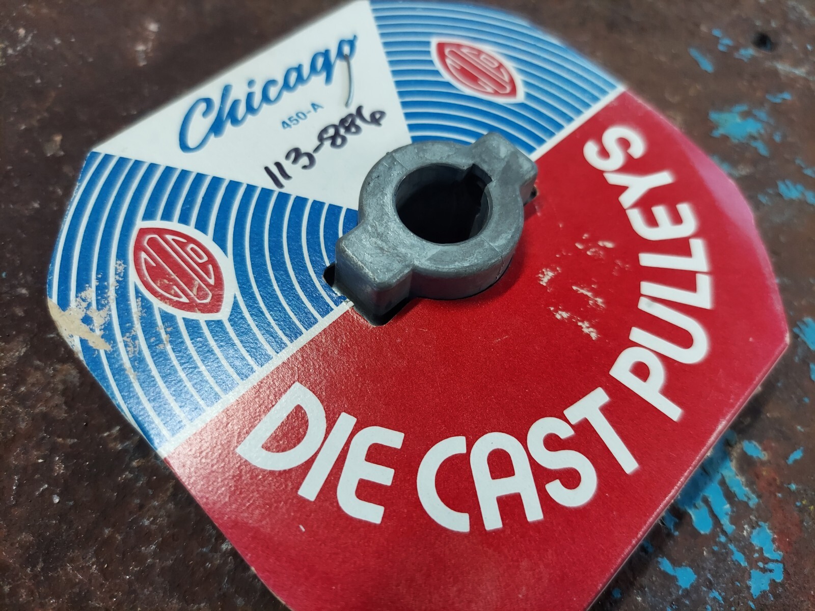 Chicago Die Cast Pulley 450-A 5/8"Bore 4-1/2"Dia. For A Belts Made In USA (New)