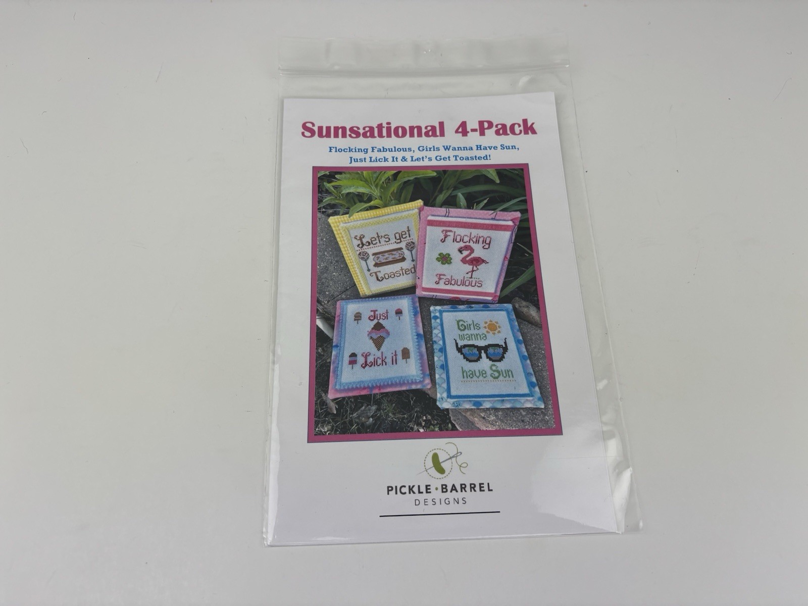 Pickle Barrel Designs Sunsational 4 Pack Counted Cross stitch pattern 3S