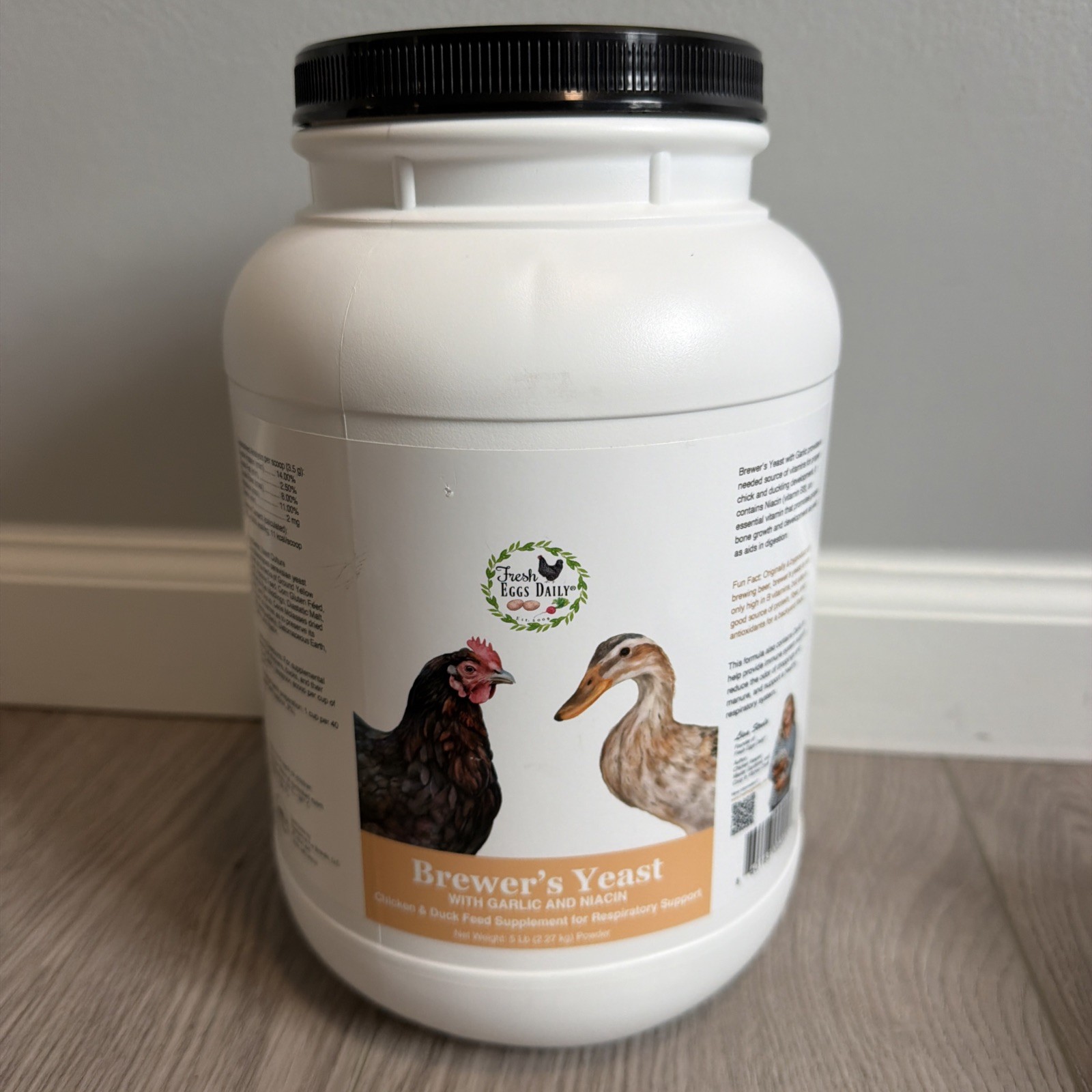 Fresh Eggs Daily Brewers Yeast With Garlic For Respiatory Support 5 Lb