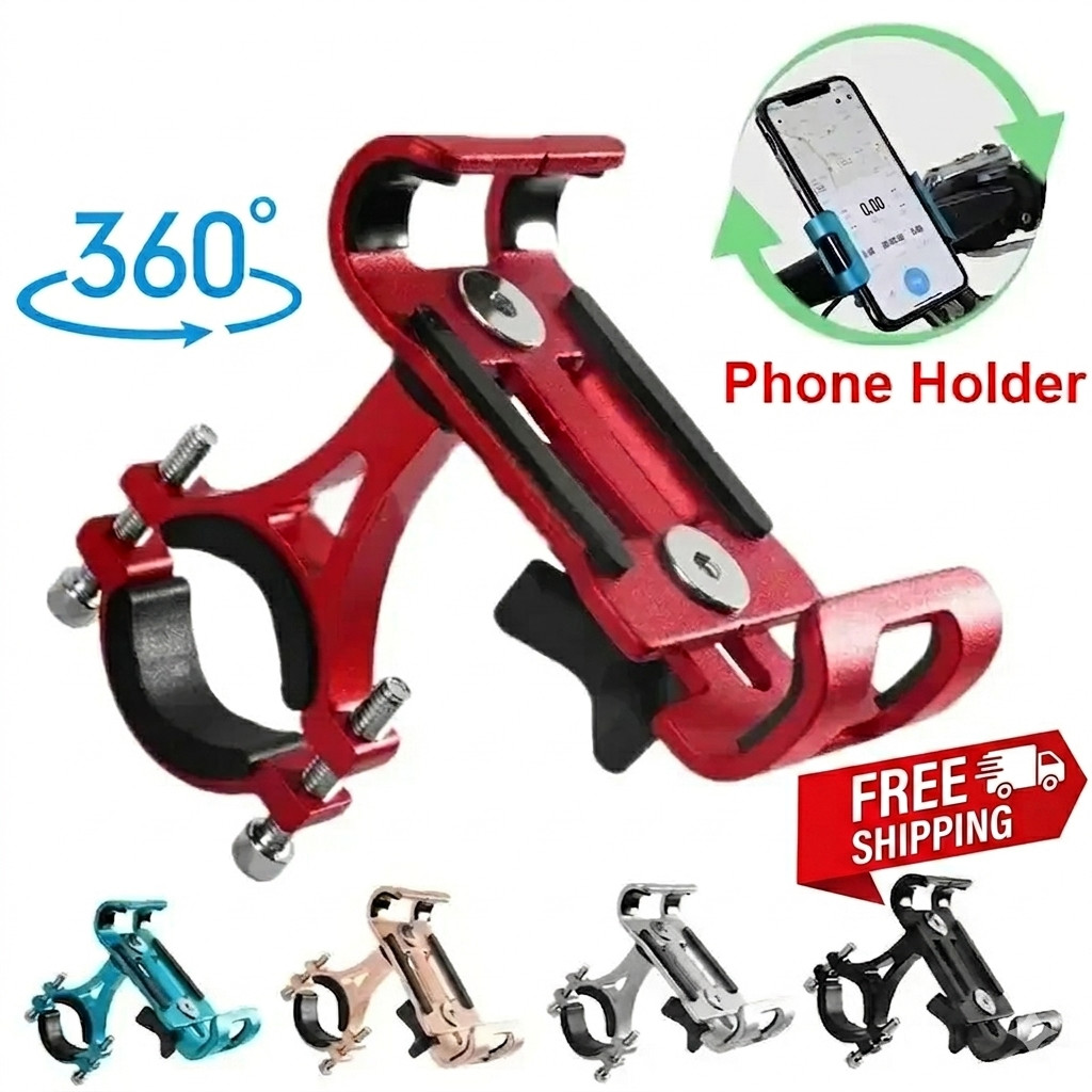 Universal Bike Phone Holder Motorcycle Bicycle GPS Mount Stand : Aluminum Alloy