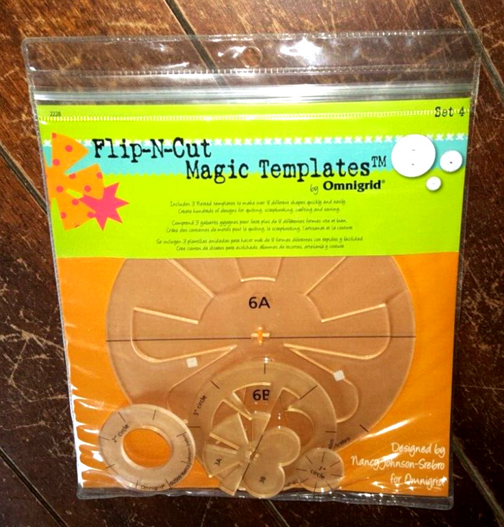 Flip-N-Cut Magic Templates by Omnigrid - Set 4 *Makes 8 Different Shapes* #2228