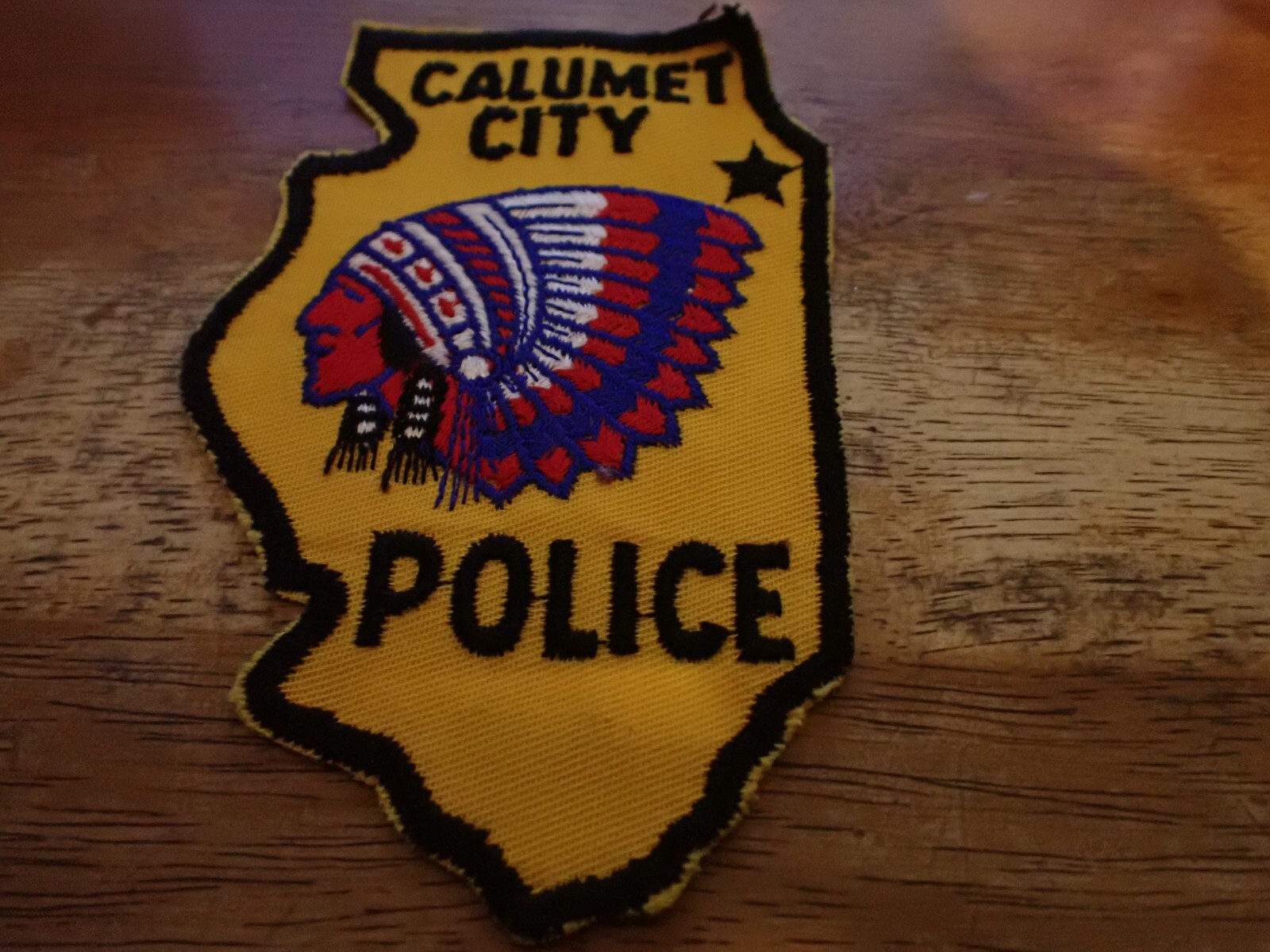 VINTAGE CALUMENT CIY ILLINOISCOLLECTIBLE OBSOLETE SHOULDER  PATCH BX V #18