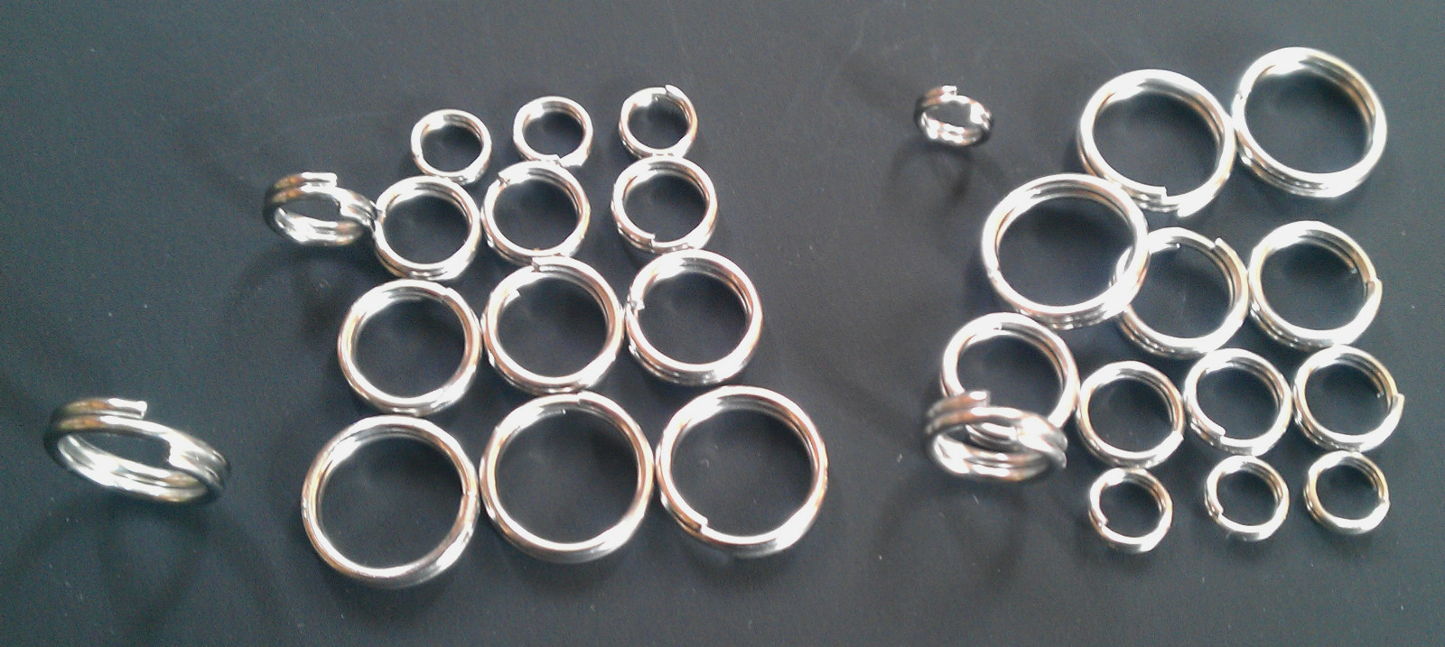 Heavy duty stainless steel double loops split rings Sea Fishing pirks and lures